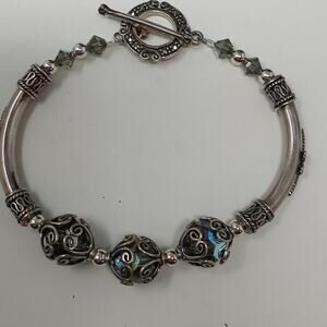 Kellie Wichser Women's Silver 3 Bead Bracelet